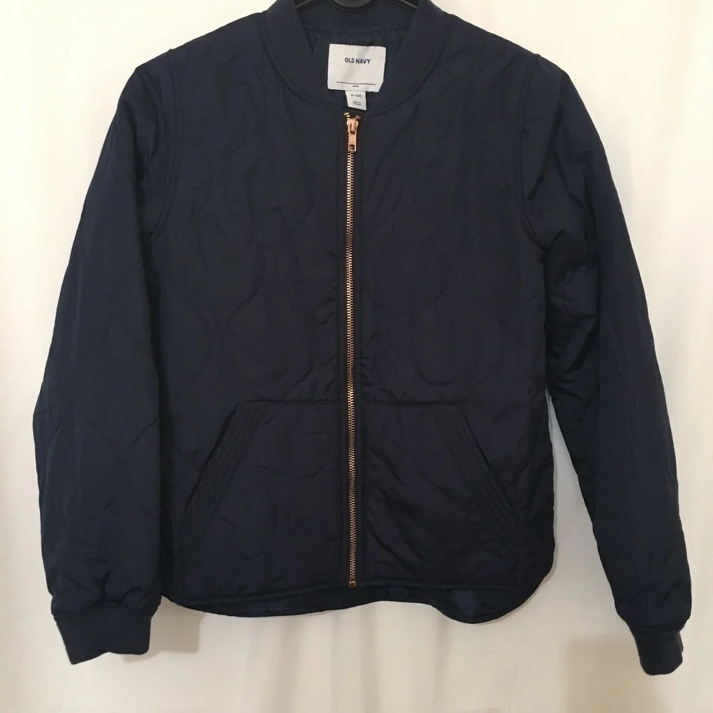 3/$35❤️Old navy girls zip up longsleeve jacket size 14